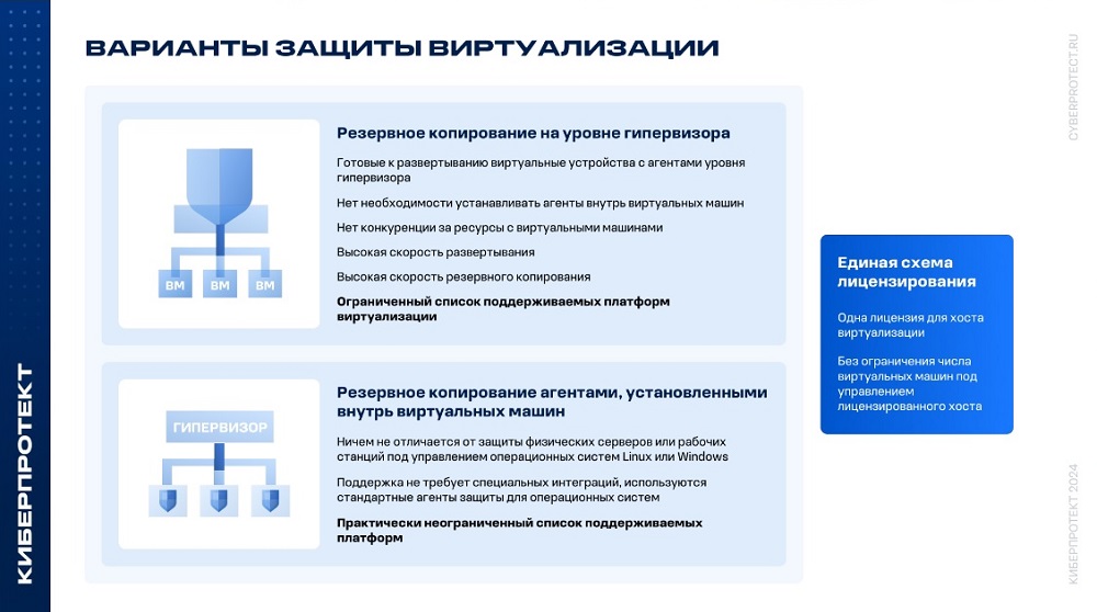 Варианты защиты систем виртуализации