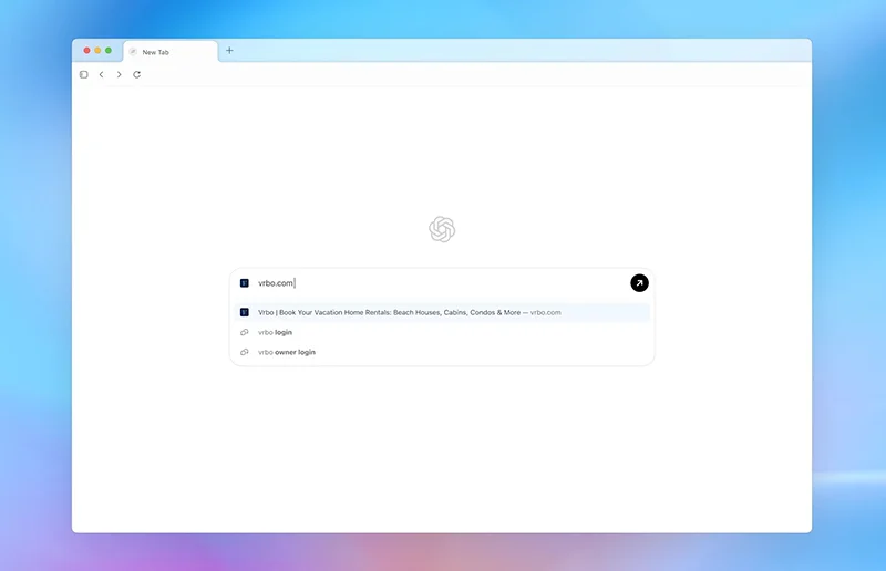Скрин нового браузера от OpenAI с интегрированным искусственным интеллектом ChatGPT Atlas