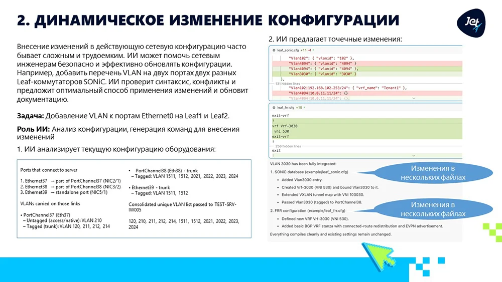 Пример работы ИИ-агента: динамическое изменение конфигурации Пример работы ИИ-агента: динамическое изменение конфигурации
