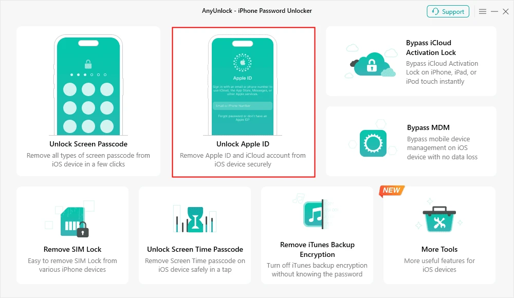 Удалить Apple ID